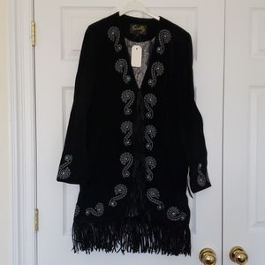 NWT Scully Suede Fringe Coat
